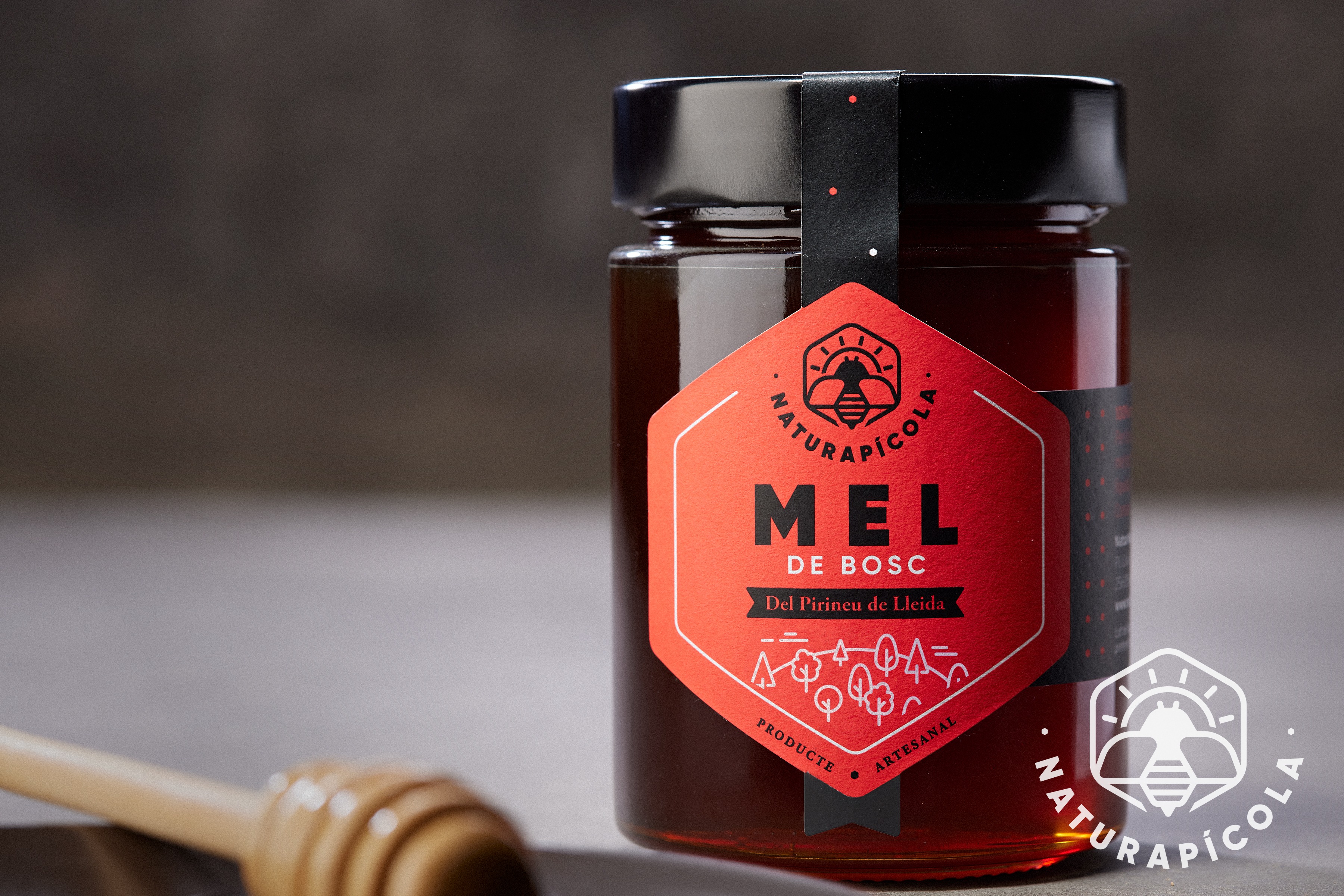 Pot de mel de bosc de collita pròpia del Pirineu de Lleida
